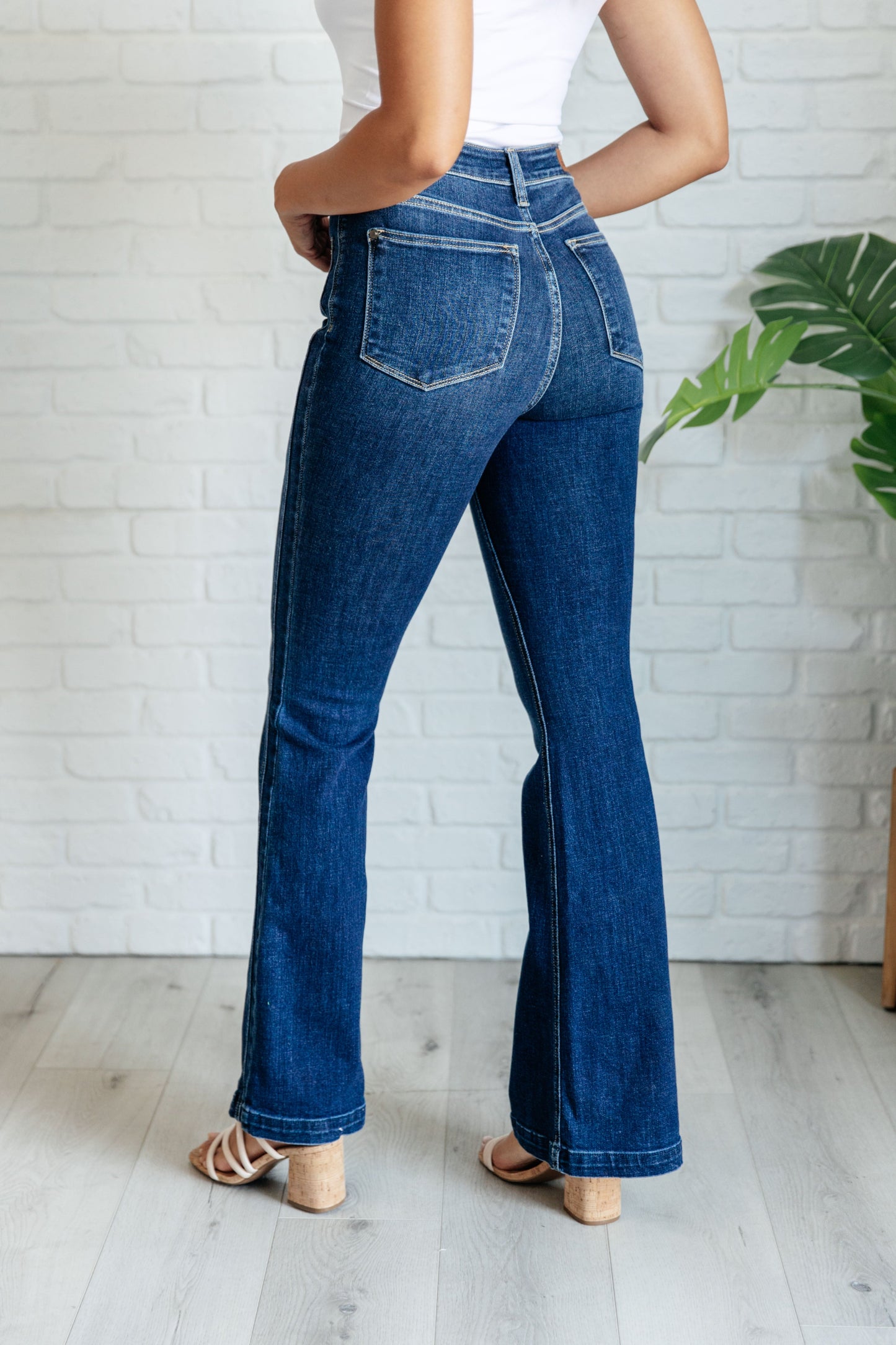 Judy Blue ~ Mavis High Rise Side Seam Detail Flare Jeans