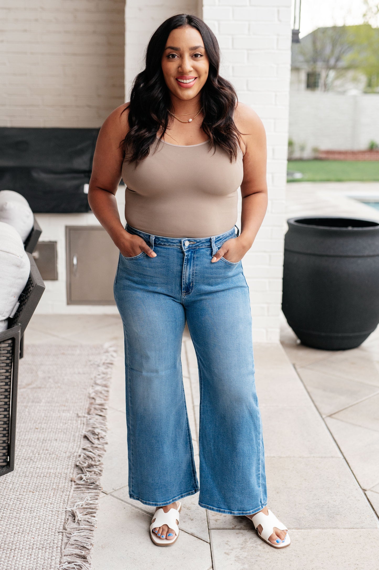 Judy Blue ~ Hayes High Rise Wide Leg Crop Jeans