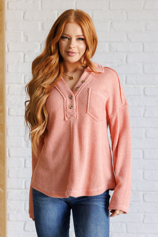 If You Want Forever Ribbed Knit Pullover Top