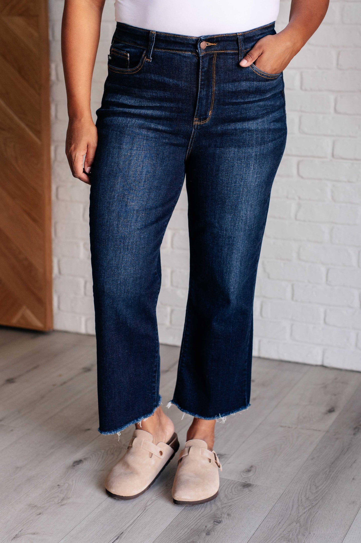 Judy bBlue ~ Madeline High Rise Cropped Wide Leg Jeans