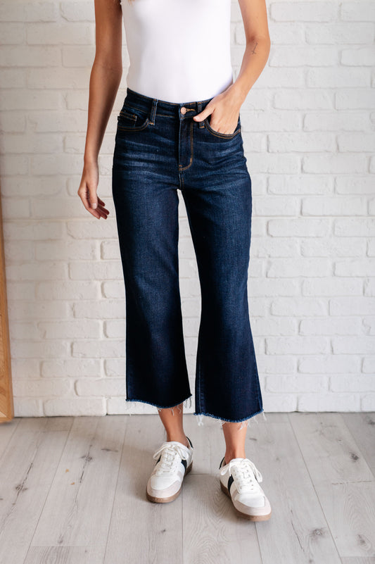 Judy bBlue ~ Madeline High Rise Cropped Wide Leg Jeans