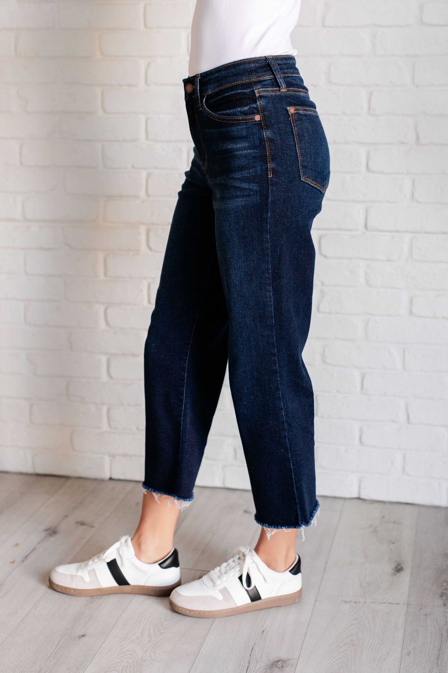 Judy bBlue ~ Madeline High Rise Cropped Wide Leg Jeans