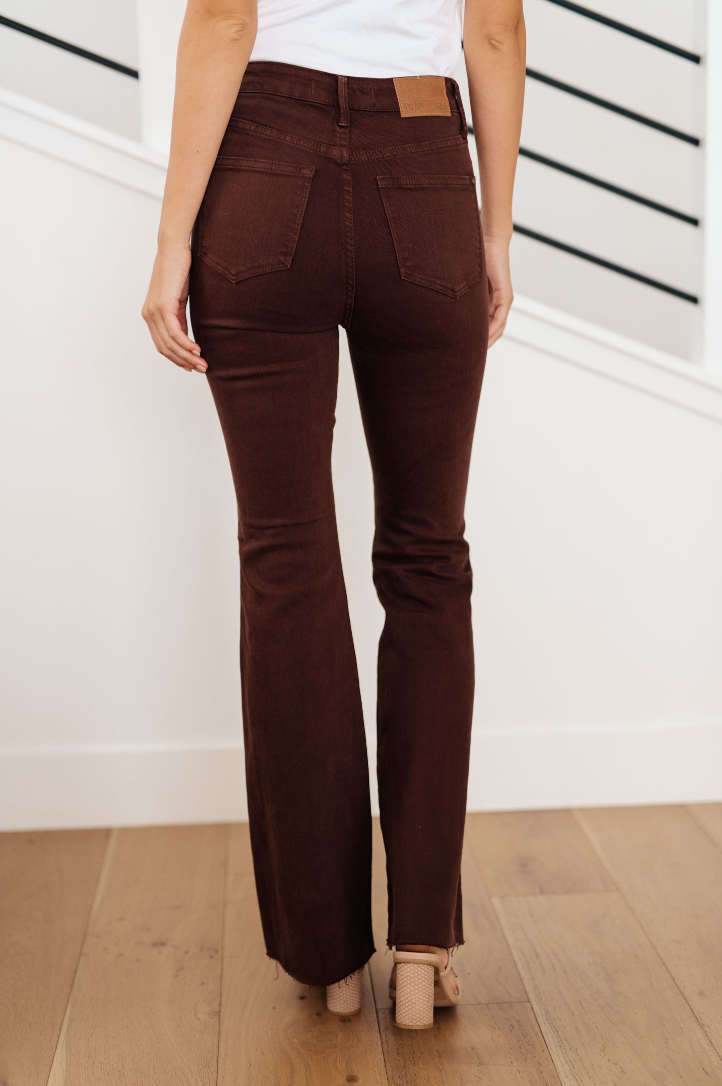 Judy Blue ~ Sienna High Rise Control Top Flare Jeans in Espresso