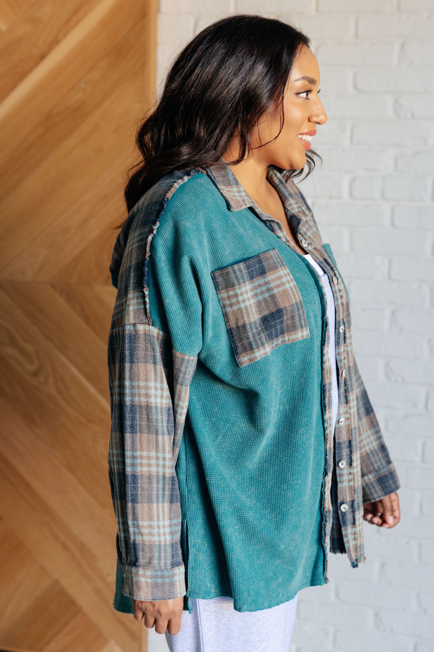 Tied for Time Thermal Plaid Button Up Shirt