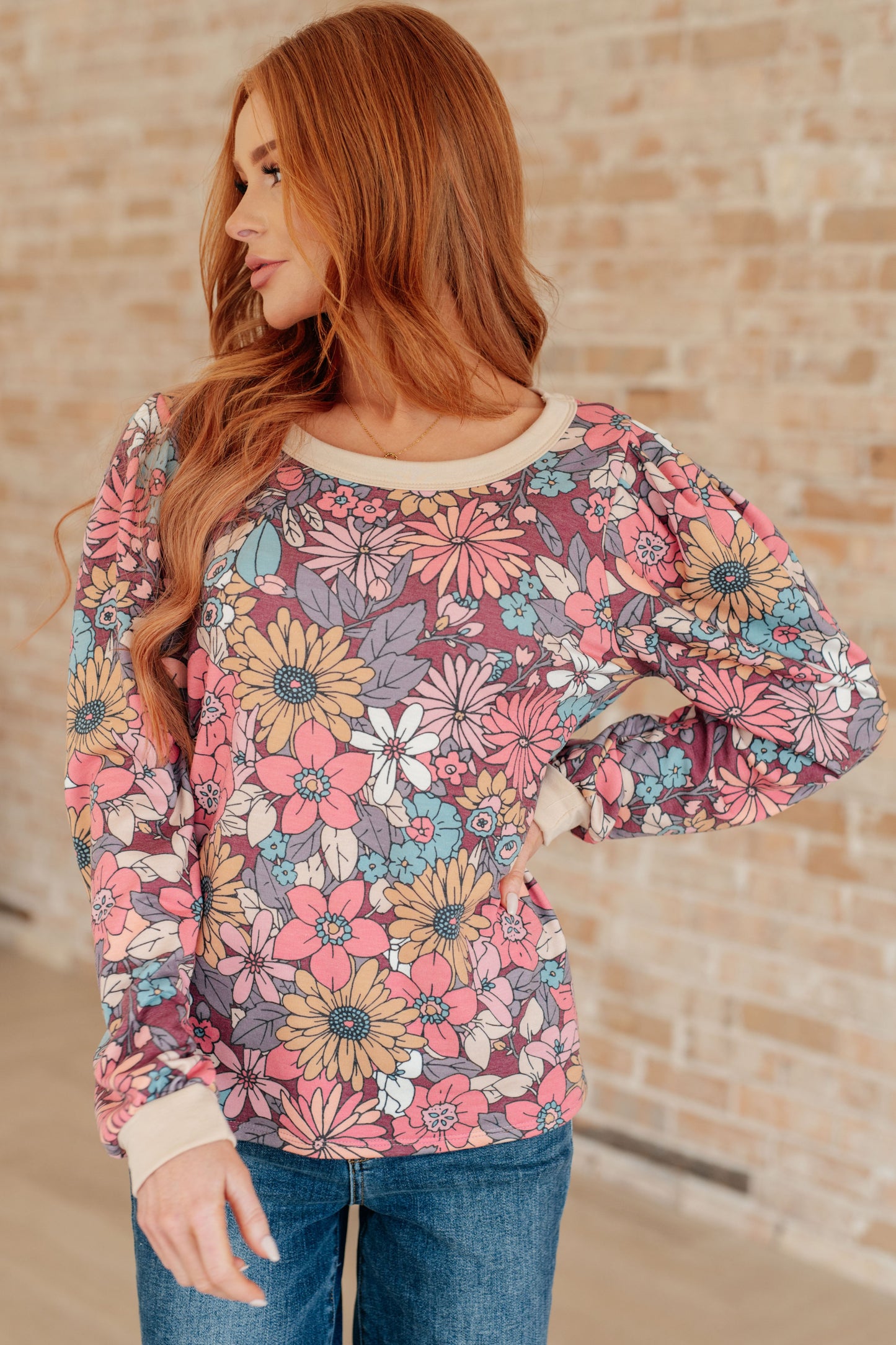 A Florists Dream Long Sleeve Pullover Top