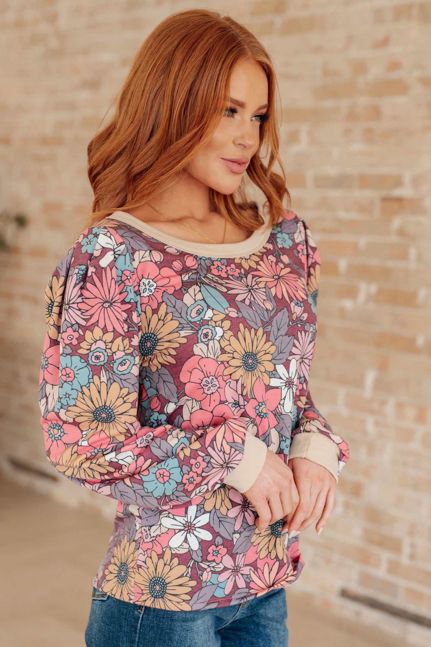 A Florists Dream Long Sleeve Pullover Top