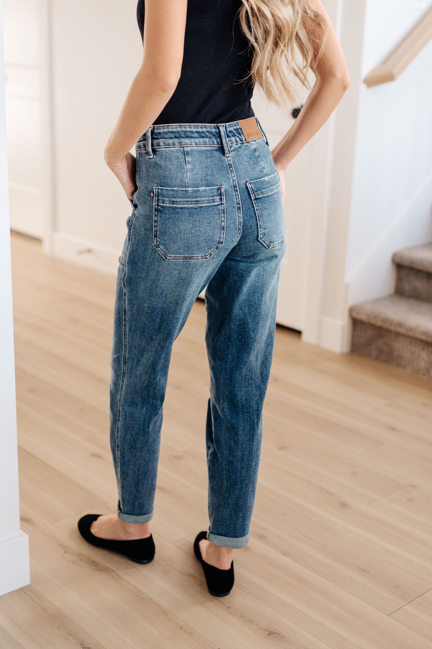 Judy Blue ~ Payton Pull On Denim Joggers in Medium Wash