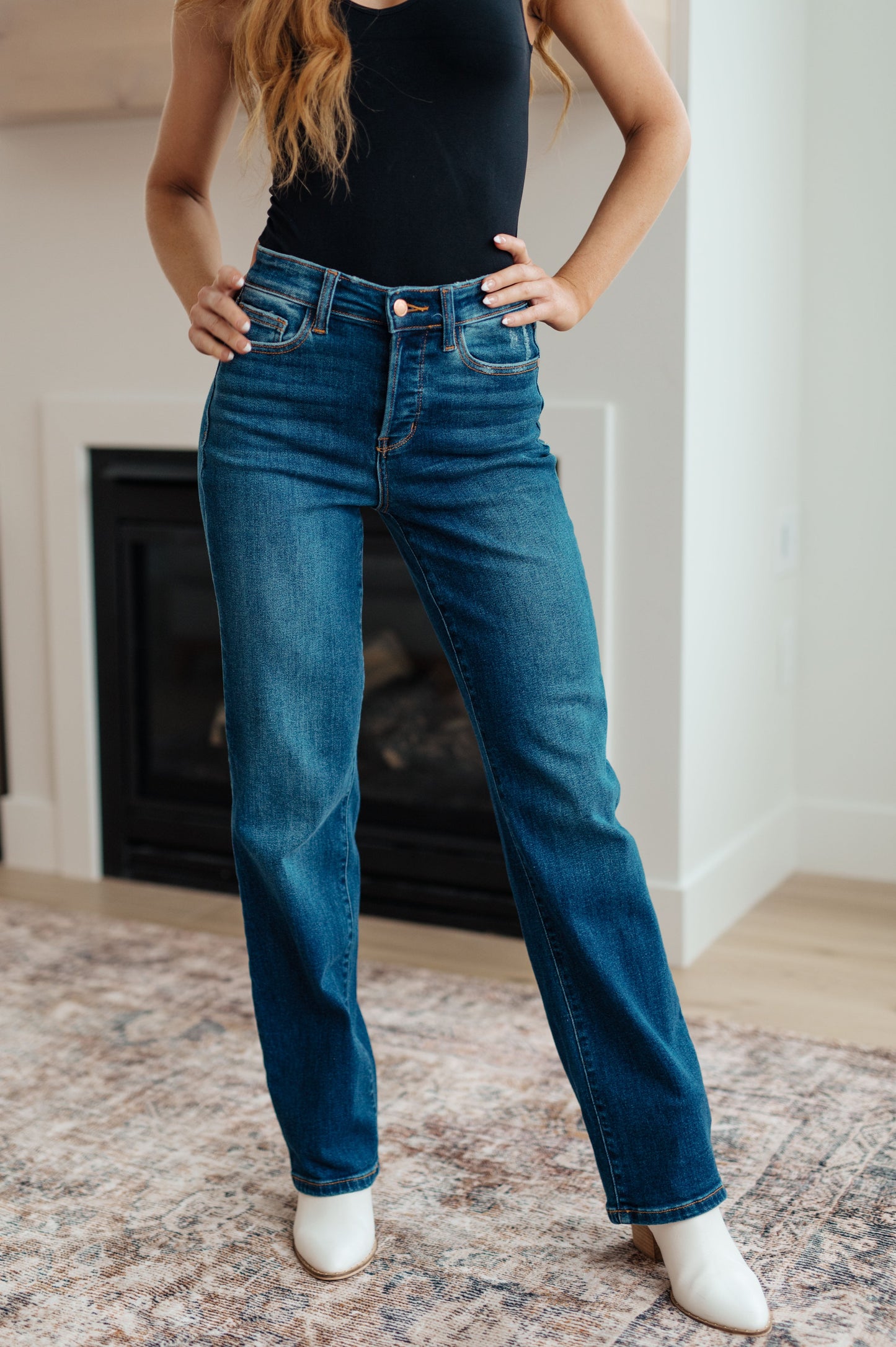 Judy Blue ~ Pippa High Rise Button Fly Dad Jeans