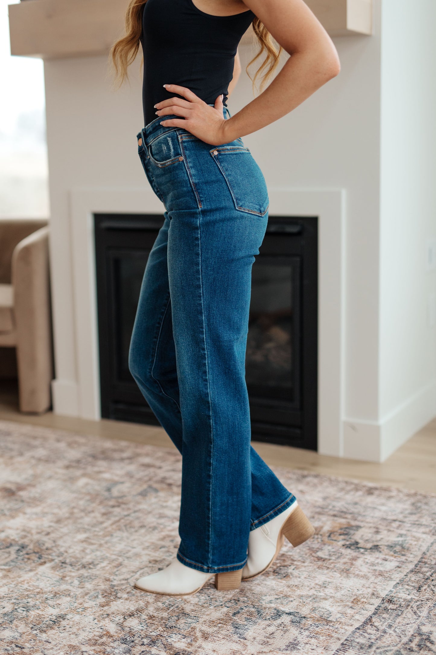 Judy Blue ~ Pippa High Rise Button Fly Dad Jeans